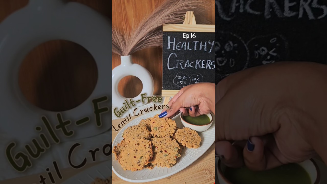 Guilt Free Lentil Crackers | Low Calorie High Protein Snack | Baked Moong Dal Chips #explore #shorts Guilt Free Lentil Crackers | Low Calorie High Protein Snack | Baked Moong Dal Chips #explore #shorts