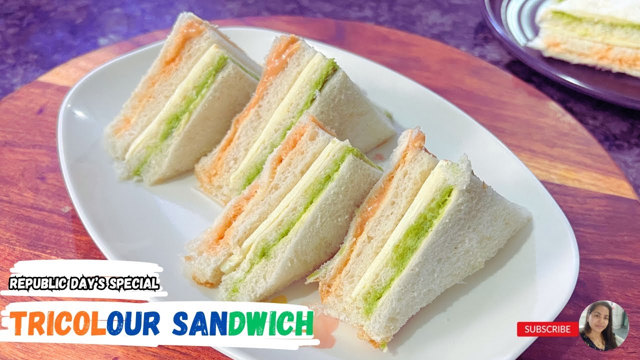 Republic Day Special – Tri Colour Sandwich Recipe | Tiranga Sandwich Recipe | Sandwich Recipe Republic Day Special - Tri Colour Sandwich Recipe | Tiranga Sandwich Recipe | Sandwich Recipe