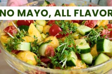 Creamy Potato Salad Without Mayo | Healthy, Fat-Free & Delicious