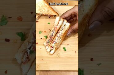 Healthy Dahi Sandwich | Easy Breakfast Recipe #sandwich #breakfast #snacks #breadrecipe #shorts
