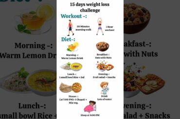 15 day weight loss challenge workout and diet #diet #weightloss #foodismedicine #protein #shorts