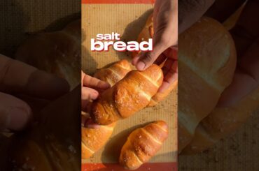 The best bread I’ve ever made! Salt bread / Shio Pan - Viral Eggless Recipe (Baking Bread) #shorts