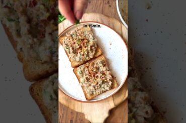 Creamy Butter Garlic Soya Toast #healthybreakfast #highprotein  #breakfast