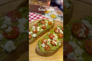 Easy Avocado Feta Toast | 2 Minute Healthy Toast Recipe #viral #shorts #trending