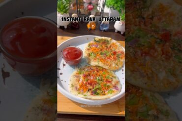 Rava Uttapam Recipe #shorts  #recipe #uttapam #snacks #breakfast #trending #viral #shortsfeed #food