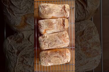 Easiest No-Knead Ciabatta #sourdough#bread#sandwich#bread#recipe#homemade#homebaking#short#asmr