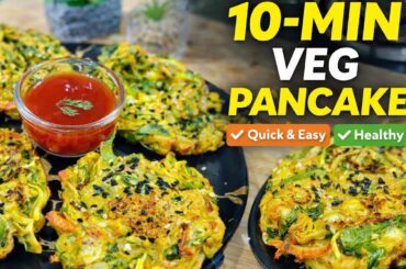 10-Min Veg Pancake | Weight-Loss Friendly | Quick Recipe | Healthy Breakfast Idea