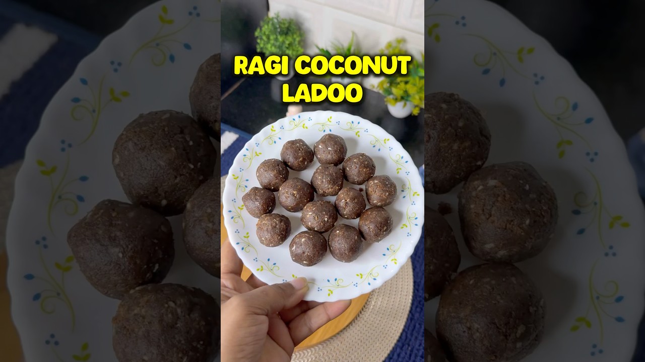 Ragi Coconut Ladoo for Babies & Toddlers | Healthy Weight Gain Snack #shorts Ragi Coconut Ladoo for Babies & Toddlers | Healthy Weight Gain Snack #shorts