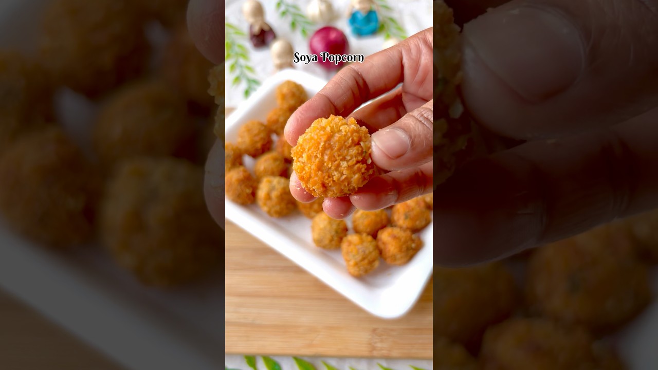 Crispy Soya Popcorn | Protein-Rich Evening Snack | Easy Veg Recipe #shorts Crispy Soya Popcorn | Protein-Rich Evening Snack | Easy Veg Recipe #shorts