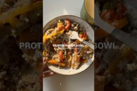 Protein power bowl - healthy lunch/dinner recipe #healthymeals #highprotein #shorts