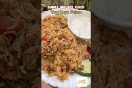 Healthy One Pot Lunch Recipe | Soya Veg Pulao #healthyanddesiflavour #ytshorts #shorts