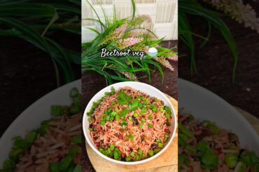 Healthy lunch in one Bowl #beetroot rice#viralvideo #shorts feed