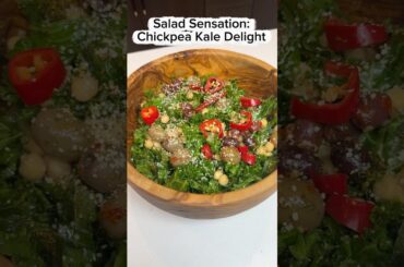 Salad Sensation: Chickpea Kale Delight #salad #recipe #healthyfood
