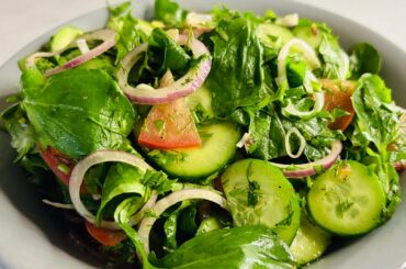 Spinach Salad Recipe for Weight Loss | Fresh Healthy Salad in 5 Minutes #spinachsalad #salad #asmr