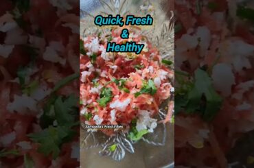 No Cook Salad Recipe | Healthy Carrot Salad #salad #carrot #shorts