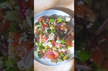 Easy Greek Salad Recipe |Healthy salad # shorts #traditional#authentic