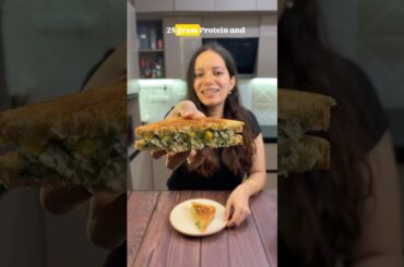 Low Calorie Cheesy Mushroom Sandwich | High Protein | Super Easy