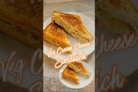 Veg Cream Cheese Sandwich Recipe | Healthy sandwich | Morning breakfast recipes #breakfast #viral