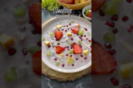 Healthy Strawberry Fruit Custard(no custard powder,no sugar) #shortsfeed #shorts #viral #trending