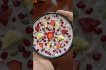 Strawberry Custard Recipe| Healthy No Sugar No Custard Powder Strawberry Custard #shorts #recipe