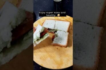 Day 11 | Easy & Healthy Veg Sandwich at Home with Green Chutney Sandwich | Quick Breakfast #shorts