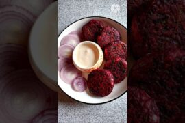 Beetroot Tikki / Healthy Snacks Recipe #youtubeshorts #recipe #healthyfood #tikki #beetroot #shorts