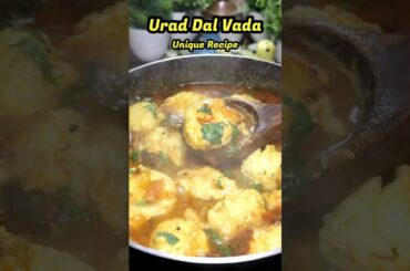 Urad Dal Vada Recipe | Boiled Vada in Tomato Onion Gravy | Healthy Vada Curry