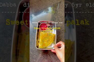 Healthy easy recipe for kids lunch box(sweet potato paratha for kids,sweet potato palak paratha)