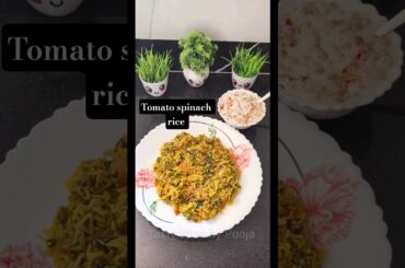 Tomato Spinach Rice Recipe | One Pot Lunch Idea | Quick Healthy Dinner #shorts