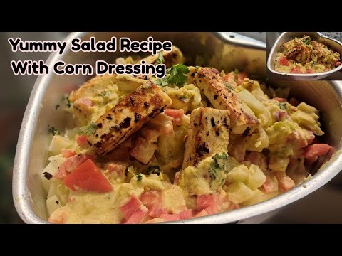 Paneer Corn Salad with Creamy Corn Dressing | Protein-Packed Salad Recipe | Healthy Lunch Idea Paneer Corn Salad with Creamy Corn Dressing | Protein-Packed Salad Recipe | Healthy Lunch Idea