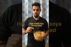 Soya Chunks Salad Recipe | High Protein Salad | Weight Loss | #gym #food #healthy #cooking #recipe