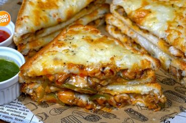 Easy Chicken Fajita Sandwich Recipe, Quick & Easy Chicken Sandwich Recipe by Samina Food Story