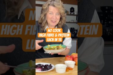 High Protein Lentil Salad (No Cook Lunch in 15!) #recipe #protein #highfibre #15minutes #lunch