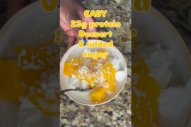 3 ingredient HEALTHY dessert 0 sugar & protein #mealprep #healthysnacking #weightloss