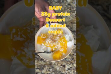3 ingredient HEALTHY dessert 0 sugar & protein #mealprep #healthysnacking #weightloss