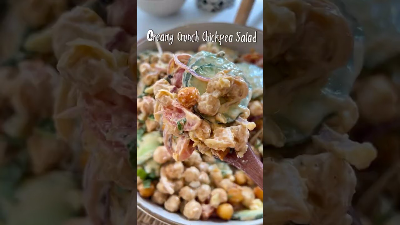 Creamy Crunch Chickpea Salad | High-Protein Crispy Chickpea Bowl#shorts #salad #highprotein Creamy Crunch Chickpea Salad | High-Protein Crispy Chickpea Bowl#shorts #salad #highprotein