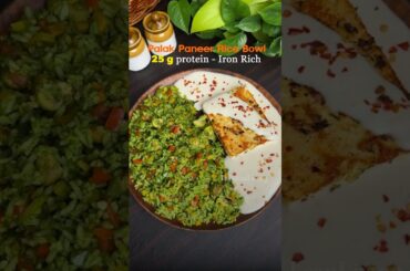 High Protein Palak Paneer Rice Bowl