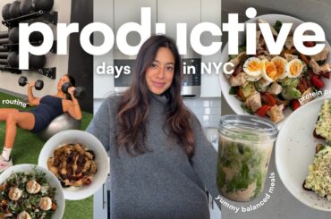 PRODUCTIVE SELF CARE DAYS | winter routine, healthy meals, workouts & actually unwinding