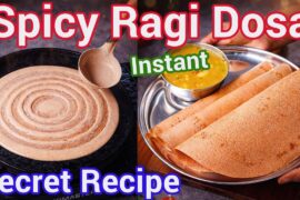 Instant Spicy Ragi Dosa | Ragi Khara Dosa - Healthy Weight Loss Breakfast | Finger Millet Dosa