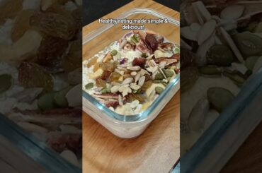 Overnight Oats & Chia Seeds #healthybreakfast #highprotein #highfiber #breakfast#shorts#short #viral