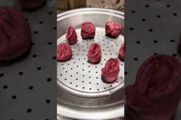 Beetroot Atta Momos | Pink Healthy Momos Recipe | No Maida #shorts #chinese #momos #snacks #foodie