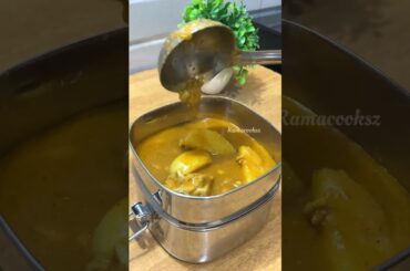 Lunch recipe: Rice n Masala chicken kulambu | fruit n sweet #shortsfeed #lunchideas #lunchbox