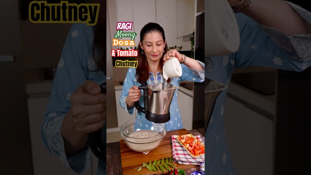 Weight Loss Recipes in 15 Minutes- Mo more  Regular Dosa. Try this PROTEIN-PACKED – Ragi Moong Dosa