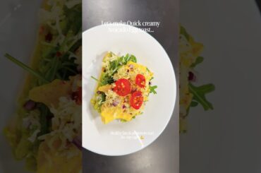 How to make Easy Avocado Egg Toast at home | Healthy Breakfast with Cherry Tomatoes & Arugula#shorts