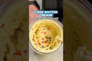 Ninja Creami Cake Batter High-Protein Ice Cream!