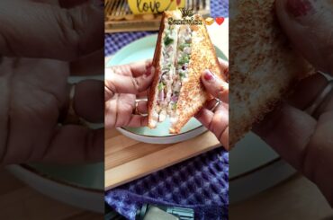 Quick & Easy 5 Minutes Mayonnaise Sandwich Veg Mayo Sandwich | #shorts #vegsandwich