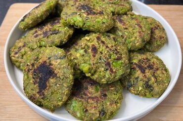 Healthy high protein breakfast recipe | green peas cutlets | pachi batani recipe||