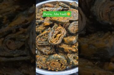 Patra/AluVadi Healthy, Nutritious & low-calorie snack#youtubeshorts #shorts #ytshorts #trending #