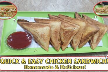 Chicken and Vegetable Sandwich | Homemade Quick & Easy Chicken Sandwich Recipe | Mom's Comfort Food