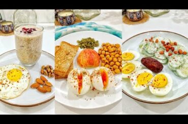 6 Different healthy & high protein breakfast ideas.